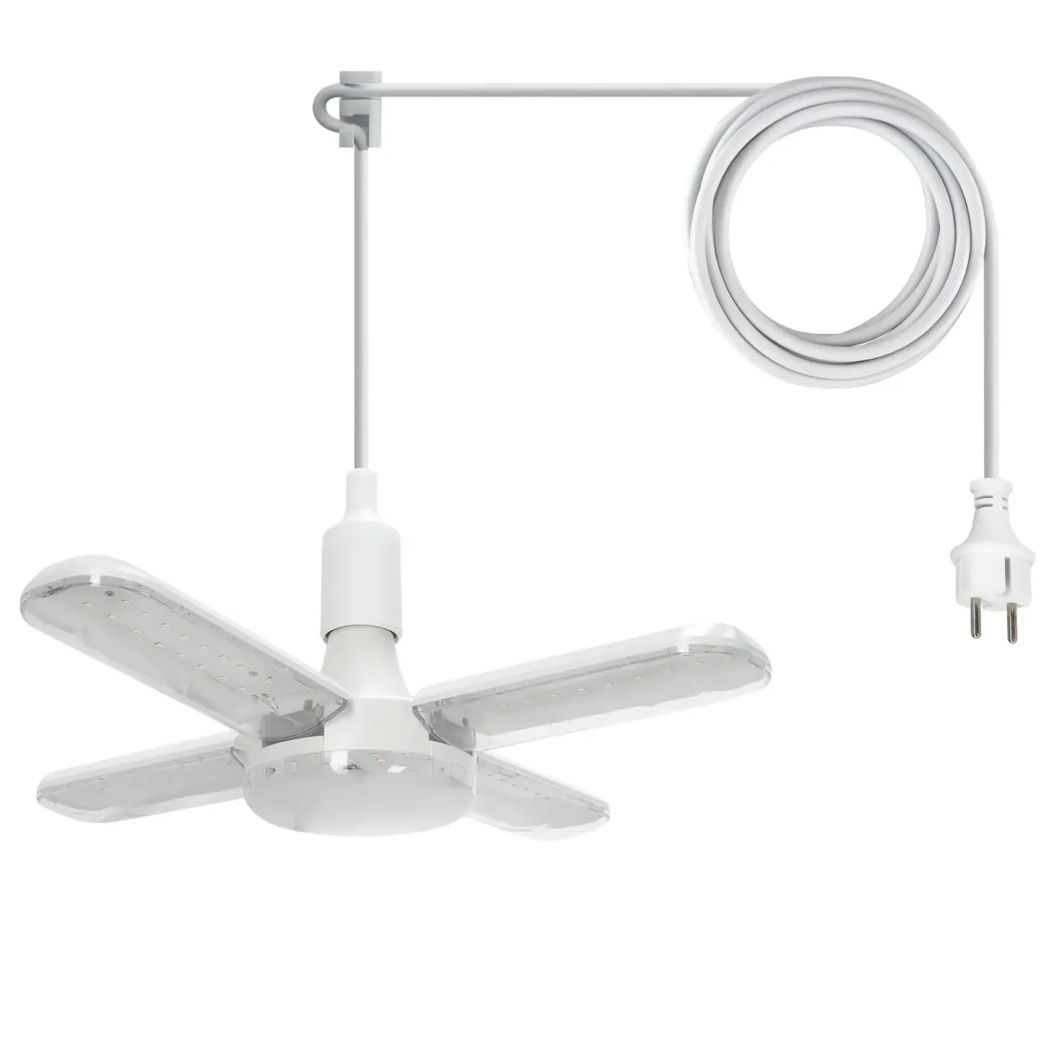Vækstlys Lampe | Plug n Play | 59 PPF | 40W | Inkl. 5m kabel og beslag | BERLIN | Hvid