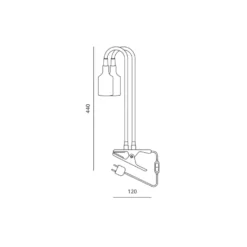 Vækstlys Lampe + Pære | 2-Pak | 10,98 PPF | 8W | 2 Arme | Med Klemme | Sort