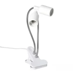 Vækstlys Lampe + Pære | 2-Pak | 7,4 PPF | 7W | 2 Arme | Med Klemme | Hvid