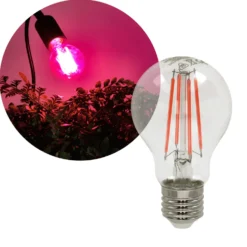Vækstlys Lampe + Pære | 2-Pak | 10,98 PPF | 8W | Med Klemme | Sort