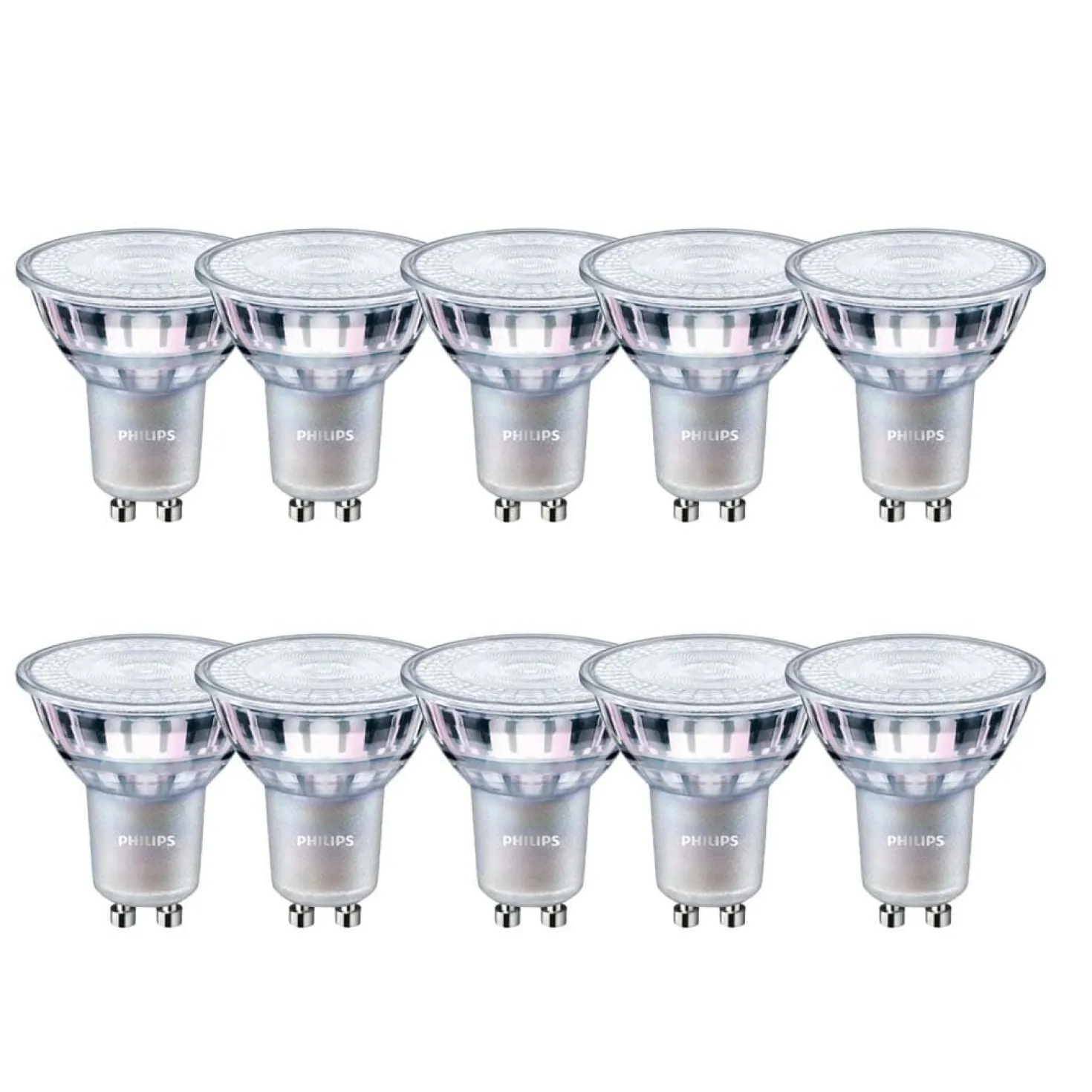 3.7W | GU10 | Philips Master LED GU10 | 365lm | 3000K | Dæmpbar | Ra90 | 10 stk. pakke (Sætpris)