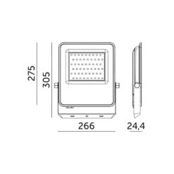 4x LED Projektører | 4000K | 19500lm | 150W | IP65 | ULSAN