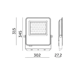 4x LED Projektører | 4000K | 26000lm | 200W | IP65 | ULSAN