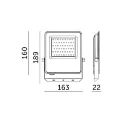 4x LED Projektører | 4000K | 6500lm | 50W | IP65 | ULSAN