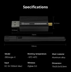 Zigbee Dongle | Sonoff USB Dongle | Zigbee 3.0 (ZBDongle-E)