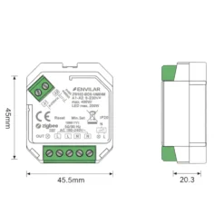 Zigbee Lysdæmper 3.0 | Max. 200W LED / 400W Halogen | Philips HUE Kompatibel
