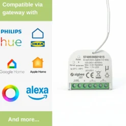 Zigbee Relæ 3.0 | Philips HUE Kompatibel | Til indbygning