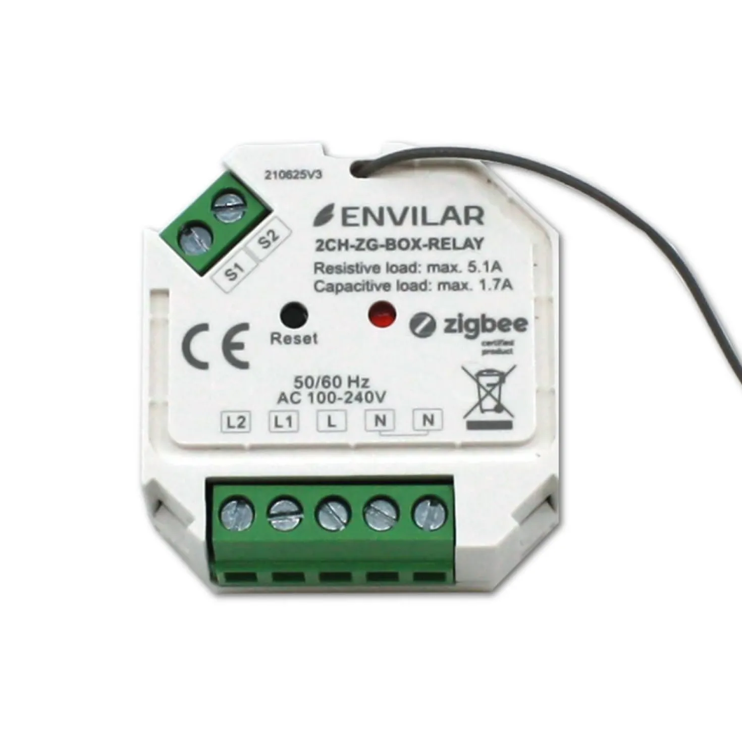 Zigbee Relæ 3.0 | 2 udgange (Philips HUE Kompatibel)